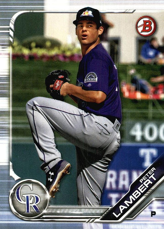 2019 Bowman Prospects Peter Lambert #BP-136 Colorado Rockies