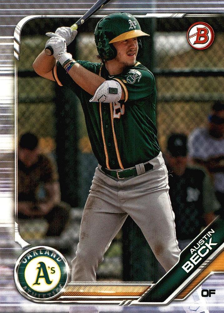 2019 Bowman Prospects A#UStin Beck #BP-141 Oakland Athletics