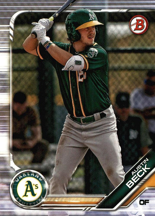 2019 Bowman Prospects A#UStin Beck #BP-141 Oakland Athletics