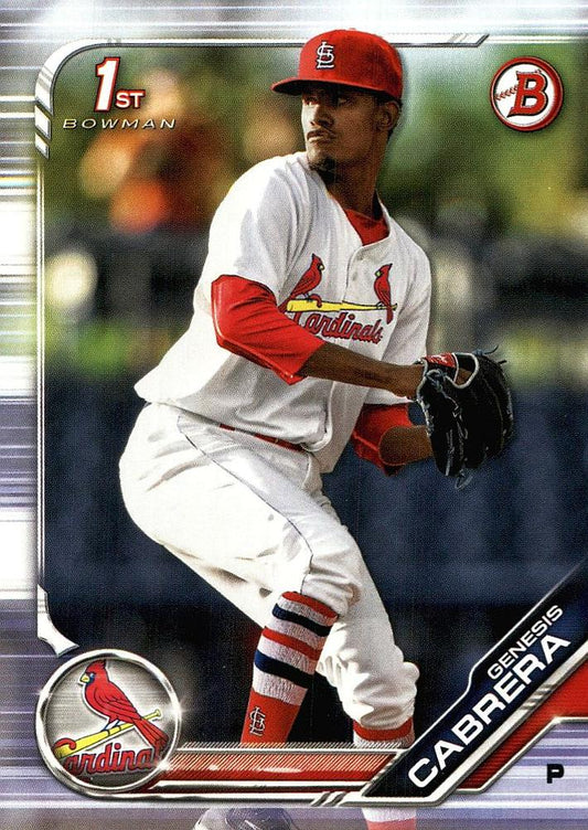 2019 Bowman Prospects Genesis Cabrera #BP-142 St. Louis Cardinals