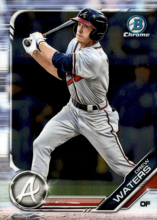 2019 Bowman Chrome Prospects Drew Waters BCP-126 Atlanta Braves