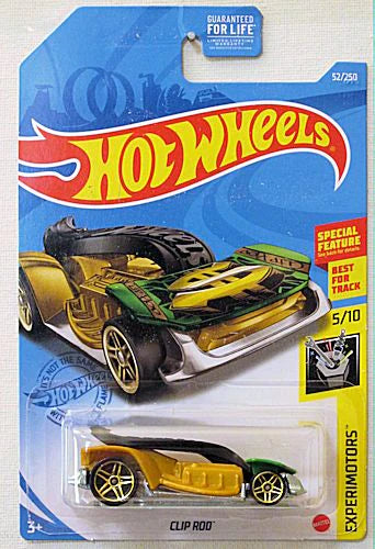 Hot Wheels Clip Rod, Experimotors 5/10 Green 52/250