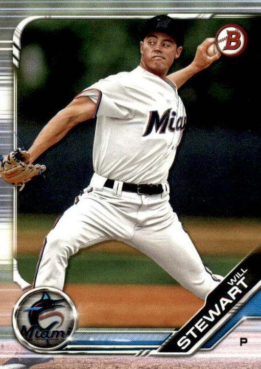 2019 Bowman Draft Will Stewart BD-49 Miami Marlins