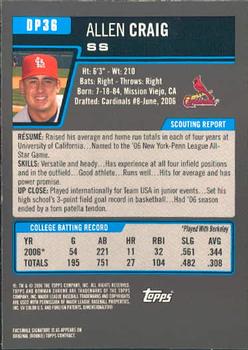 2006 Bowman Draft Picks & Prospects Chrome Draft Picks Allen Craig DP36 St. Louis Cardinals