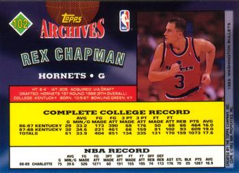 1992-93 Topps Archives Rex Chapman  #102 Charlotte Hornets