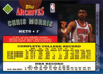 1992-93 Topps Archives Chris Morris  #108 New Jersey Nets