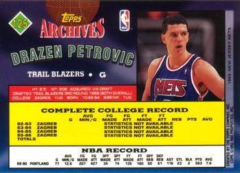 1992-93 Topps Archives Drazen Petrovic  #125 Portland Trail Blazers