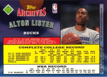 1992-93 Topps Archives Alton Lister  #17 Milwaukee Bucks