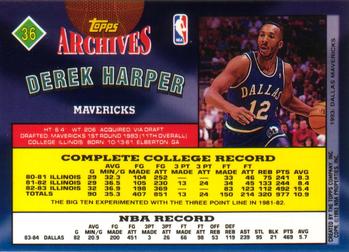 1992-93 Topps Archives Derek Harper  #36 Dallas Mavericks