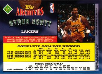 1992-93 Topps Archives Byron Scott  #41 Los Angeles Lakers