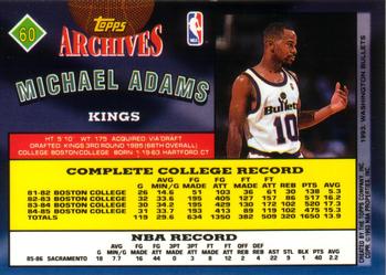1992-93 Topps Archives Michael Adams  #60 Sacramento Kings