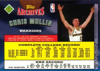 1992-93 Topps Archives Chris Mullin  #68 Golden State Warriors