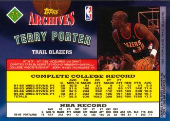 1992-93 Topps Archives Terry Porter  #71 Portland Trail Blazers