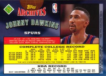 1992-93 Topps Archives Johnny Dawkins  #79 San Antonio Spurs