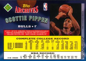 1992-93 Topps Archives Scottie Pippen  #97 Chicago Bulls