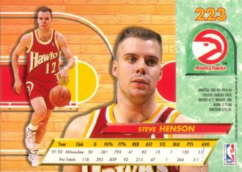 1992-93 Fleer Ultra Steve Henson #223 Atlanta Hawks
