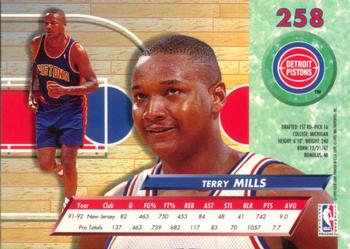 1992-93 Fleer Ultra Terry Mills #258 Detroit Pistons