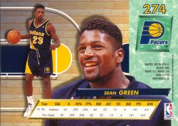 1992-93 Fleer Ultra Sean Green #274 Indiana Pacers
