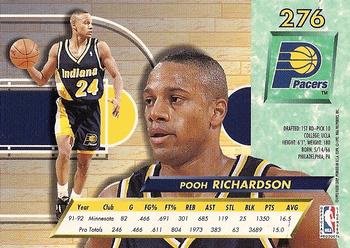1992-93 Fleer Ultra Pooh Richardson #276 Indiana Pacers