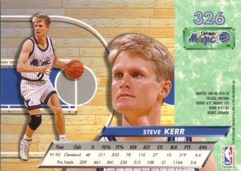 1992-93 Fleer Ultra Steve Kerr  #326 Orlando Magic