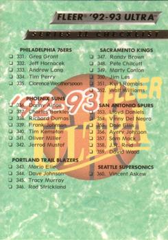 1992-93 Fleer Ultra Checklist: 331-375 CL #375