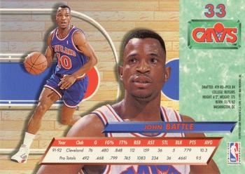 1992-93 Fleer Ultra John Battle #33 Cleveland Cavaliers