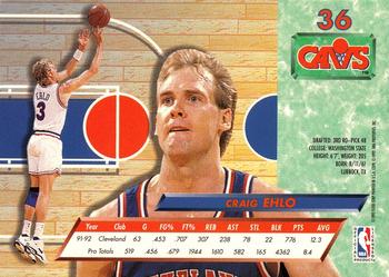 1992-93 Fleer Ultra Craig Ehlo #36 Cleveland Cavaliers