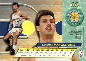 1992-93 Fleer Ultra Sarunas Marciulionis #66 Golden State Warriors