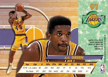 1992-93 Fleer Ultra A.C. Green #91 Los Angeles Lakers