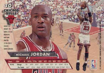 1993-94 Fleer Ultra Michael Jordan #30 Chicago Bulls