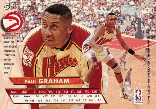 1993-94 Fleer Ultra Paul Graham #5 Atlanta Hawks