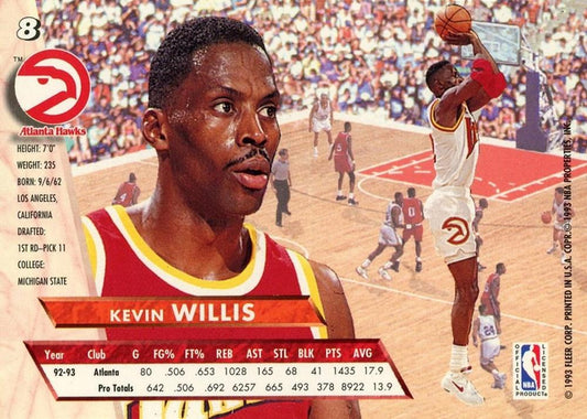 1993-94 Fleer Ultra Kevin Willis #8 Atlanta Hawks