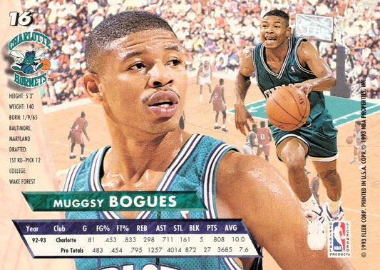 1993-94 Fleer Ultra Muggsy Bogues #16 Charlotte Hornets