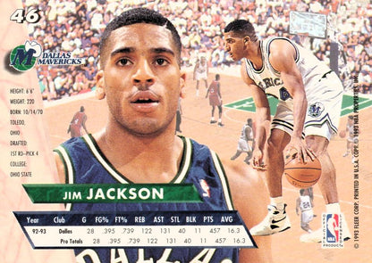 1993-94 Fleer Ultra Jim Jackson #46 Dallas Mavericks