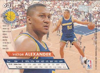 1993-94 Fleer Ultra Victor Alexander #63 Golden State Warriors
