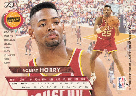 1993-94 Fleer Ultra Robert Horry #74 Houston Rockets