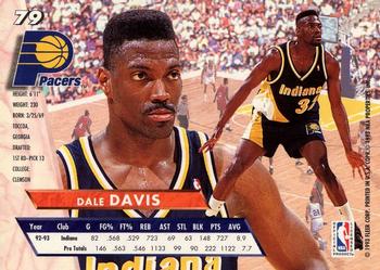 1993-94 Fleer Ultra Dale Davis #79 Indiana Pacers