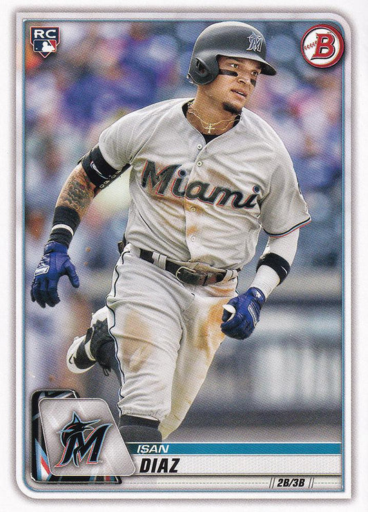 2020 Bowman Isan Diaz RC #5 Miami Marlins