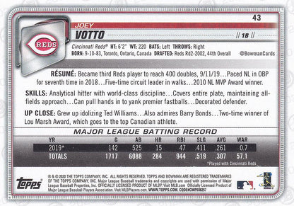 2020 Bowman Joey Votto #43 Cincinnati Reds