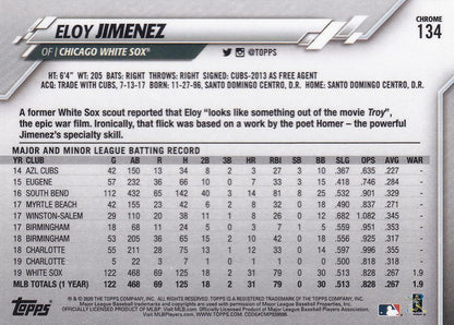 2020 Topps Chrome Eloy Jimenez  ASR #134 Chicago White Sox