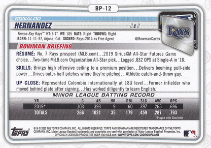 2020 Bowman Prospects Blake Rutherford BP-13 Chicago White Sox