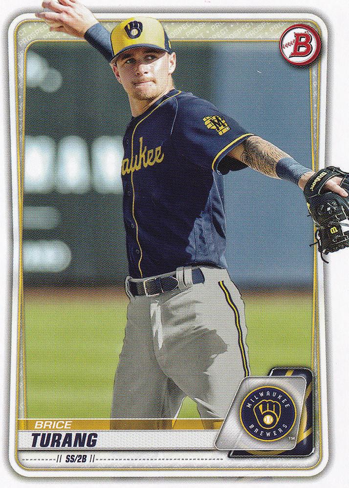 2020 Bowman Prospects Brice Turang BP-35 Milwaukee Brewers