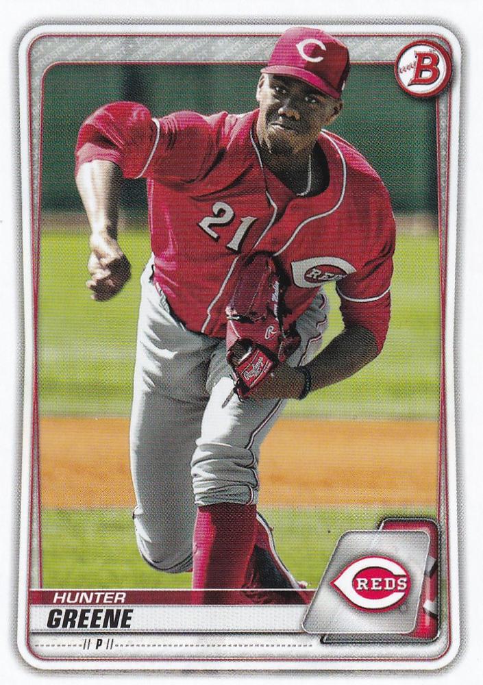 2020 Bowman Prospects Hunter Greene BP-47 Cincinnati Reds