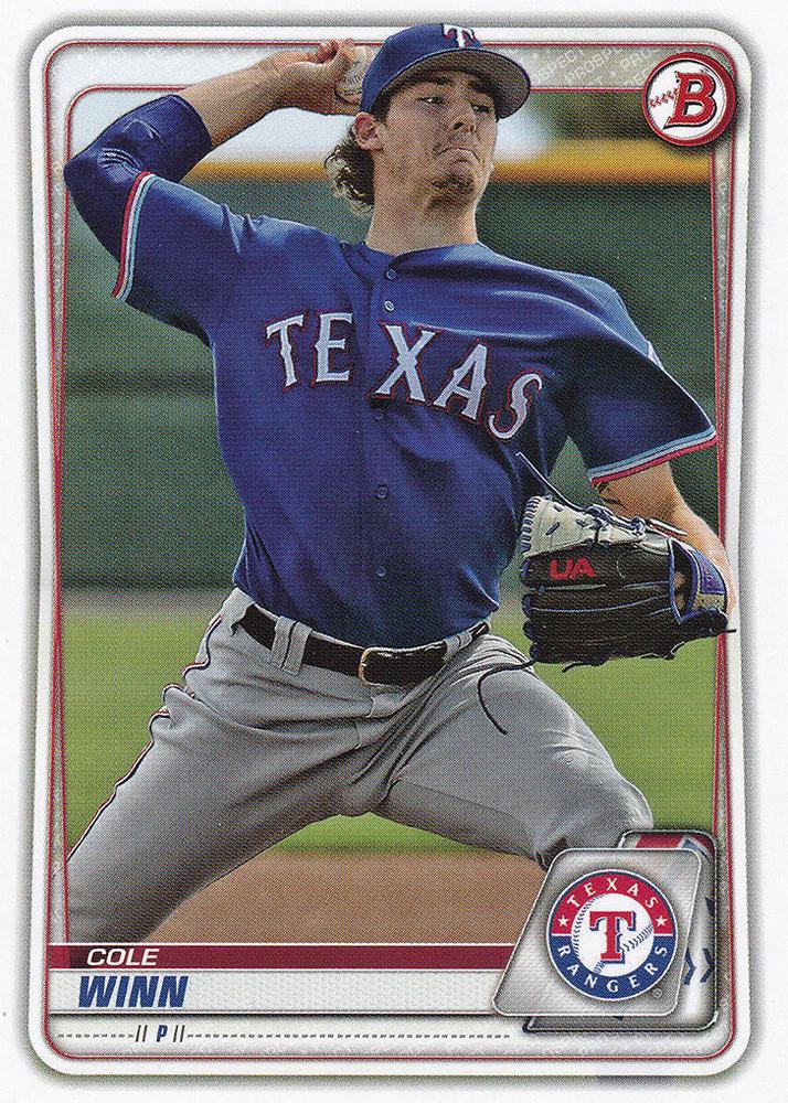 2020 Bowman Prospects Cole Winn BP-107 Texas Rangers
