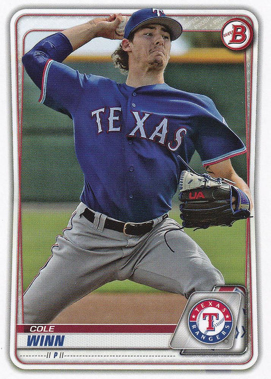 2020 Bowman Prospects Cole Winn BP-107 Texas Rangers