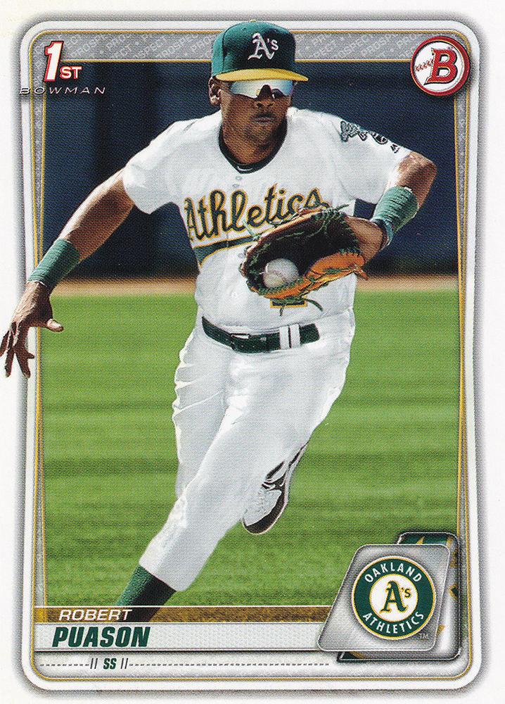 2020 Bowman Prospects Robert Puason BP-145 Oakland Athletics