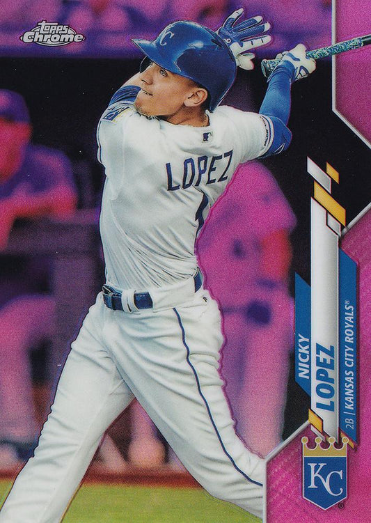 2020 Topps Chrome Pink Refractor Nicky Lopez  #92 Kansas City Royals