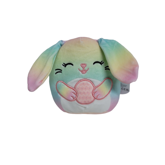 Squishmallows Wu the Rainbow Bunny with Egg 5" Stuffed Plush - walk-of-famesports