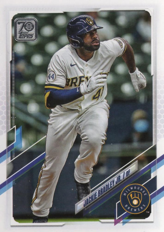 2021 Topps Update Jackie Bradley Jr.  US111 Milwaukee Brewers