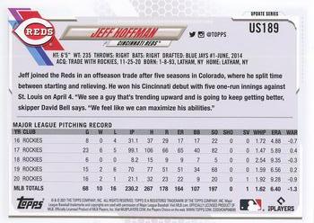 2021 Topps Update Jeff Hoffman  US189 Cincinnati Reds